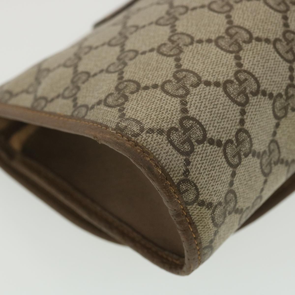 GUCCI GG Canvas Web Sherry Line Clutch Bag Beige Green Red 89.01.030  ny214