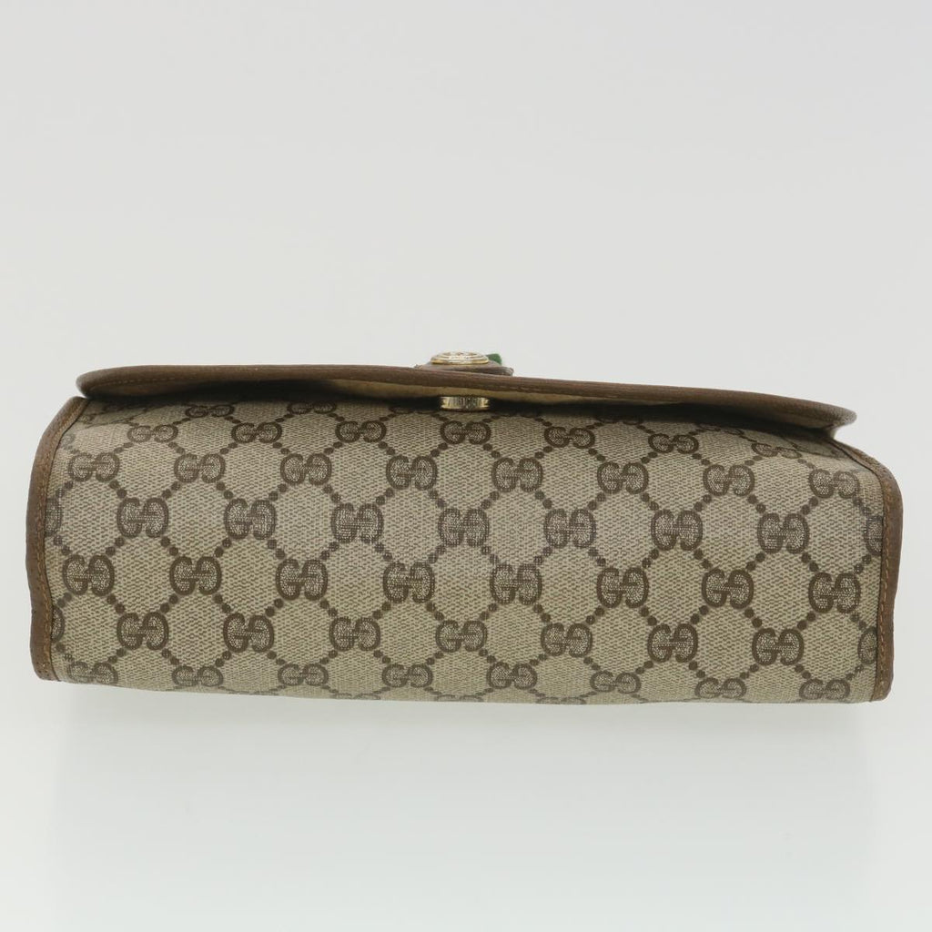 GUCCI GG Canvas Web Sherry Line Clutch Bag Beige Green Red 89.01.030  ny214