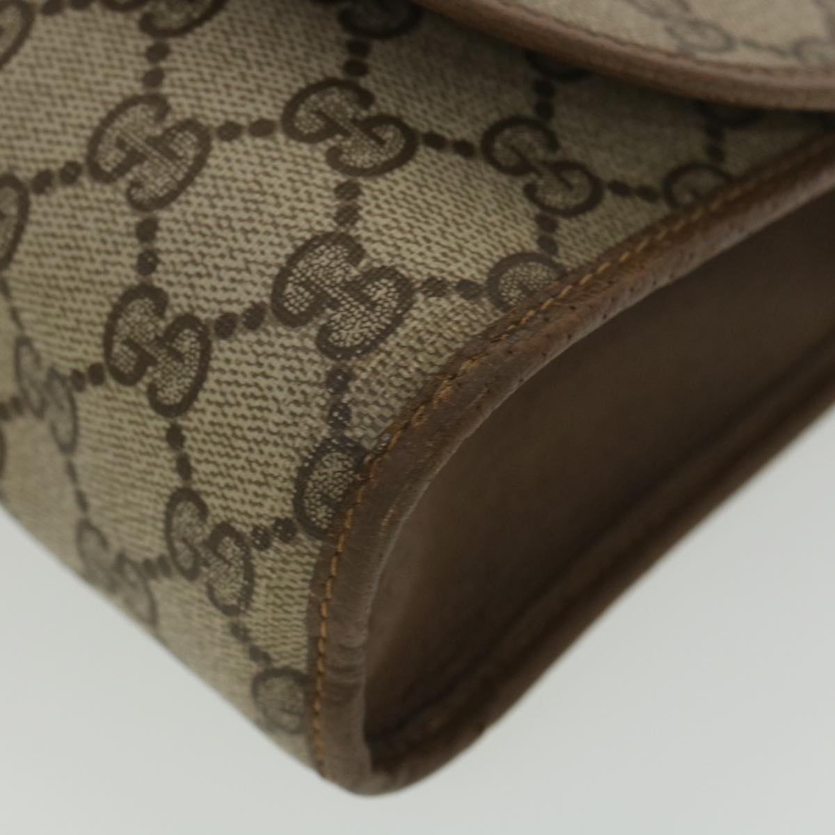 GUCCI GG Canvas Web Sherry Line Clutch Bag Beige Green Red 89.01.030  ny214