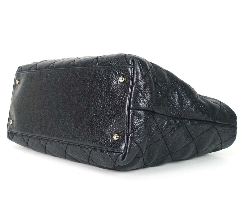 CHANEL On The Road Glazed Calfskin Leather Tote Bag