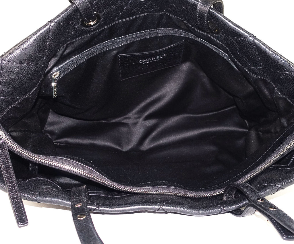 CHANEL On The Road Glazed Calfskin Leather Tote Bag