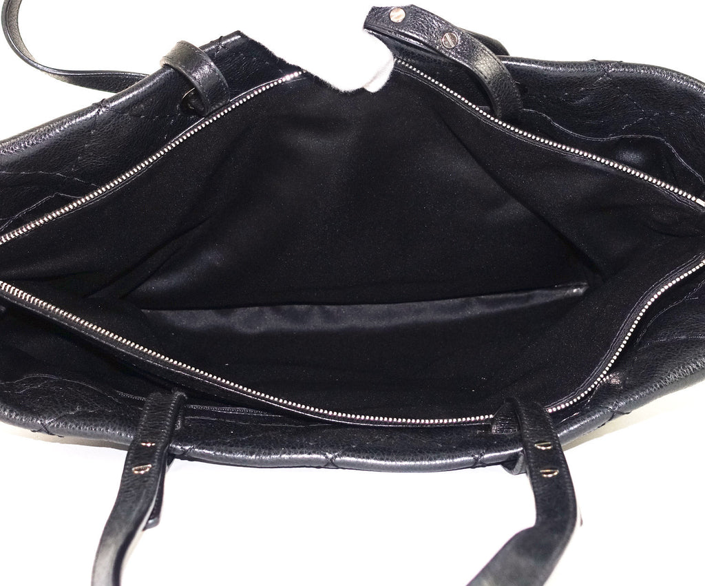 CHANEL On The Road Glazed Calfskin Leather Tote Bag