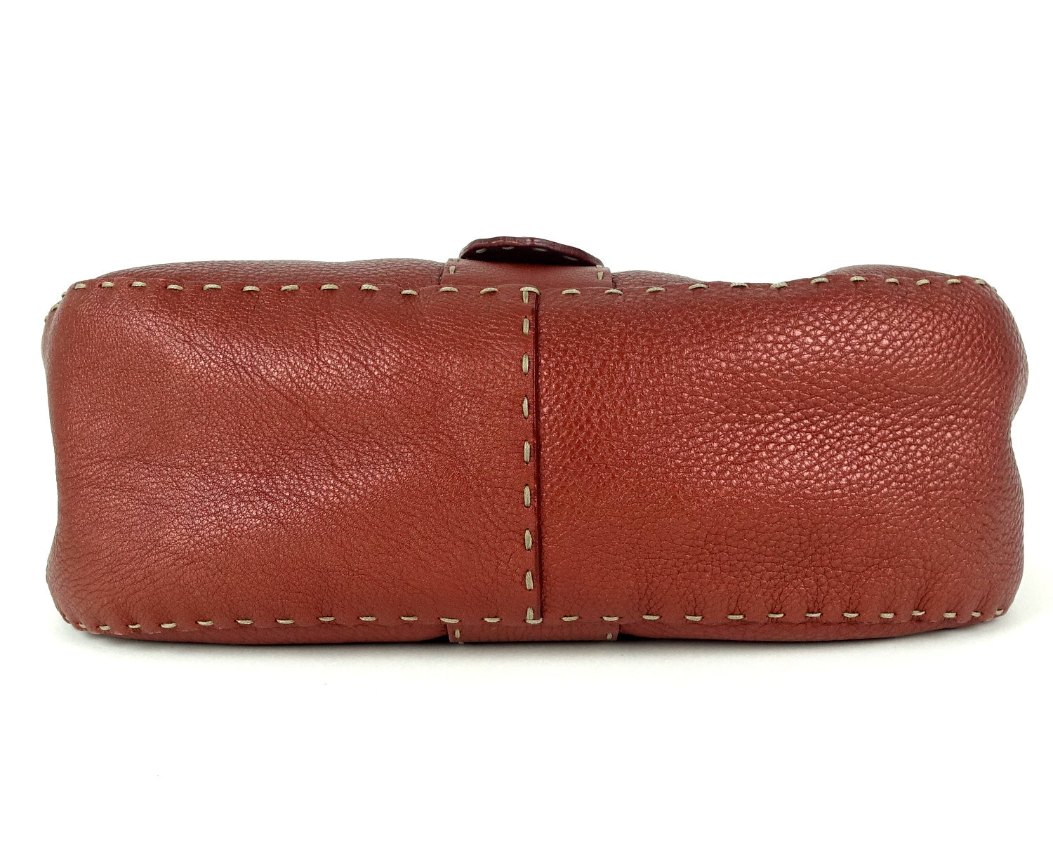 FENDI Selleria Pebbled Leather Flap Bag