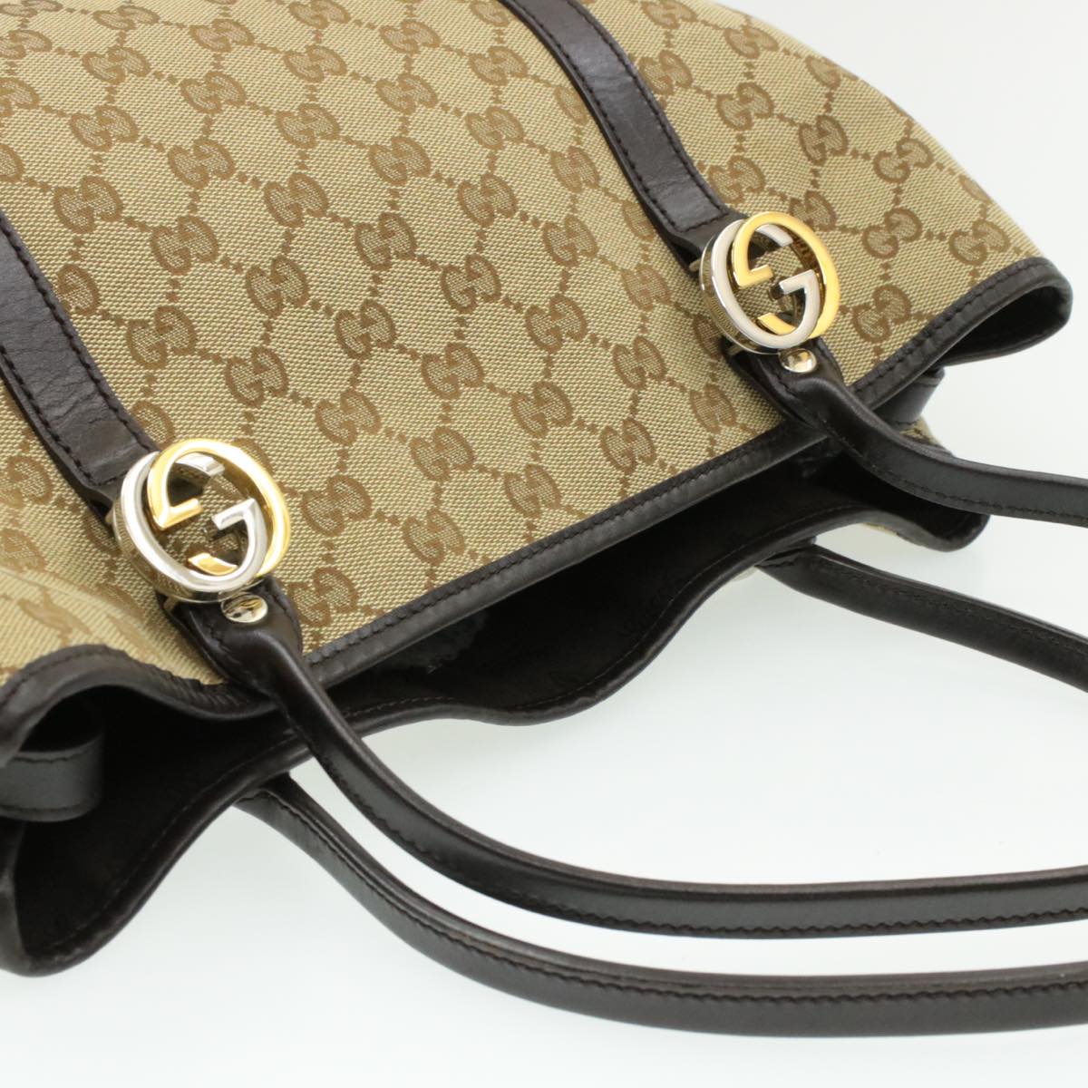 GUCCI Interlocking GG Canvas Tote Bag Beige  pg1427