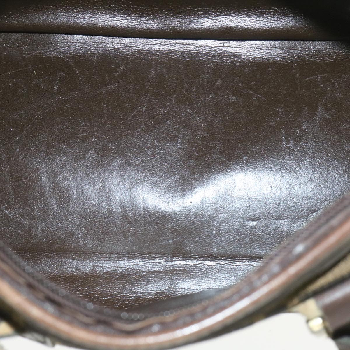 FENDI Zucca Canvas Hand Bag Brown Black  rd1310