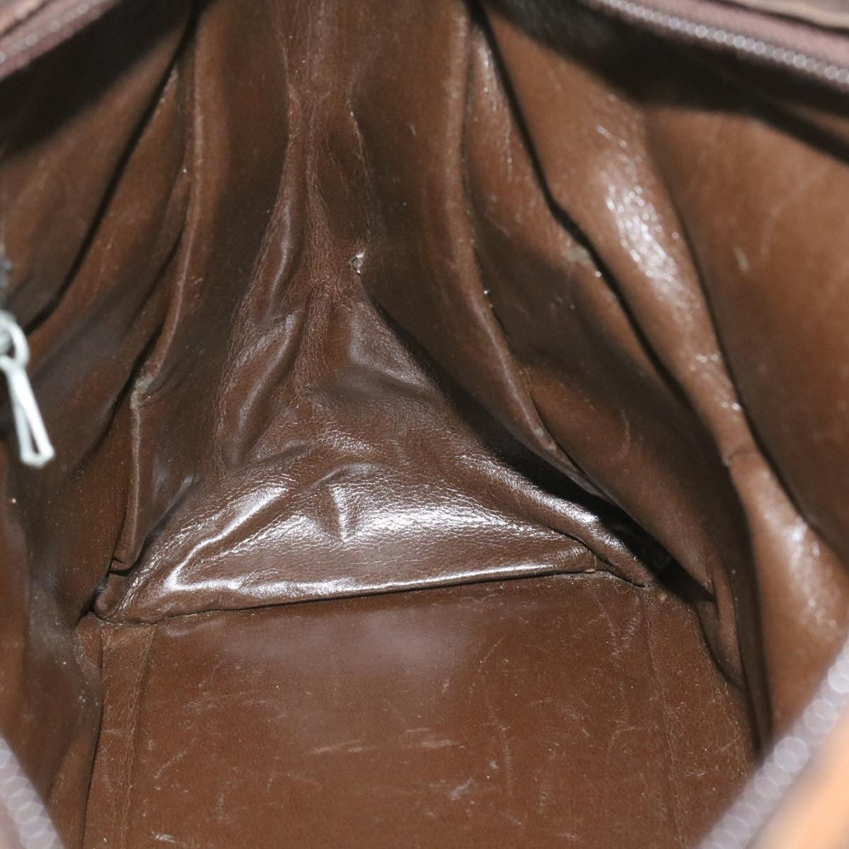 FENDI Zucca Canvas Hand Bag Brown Black  rd1310