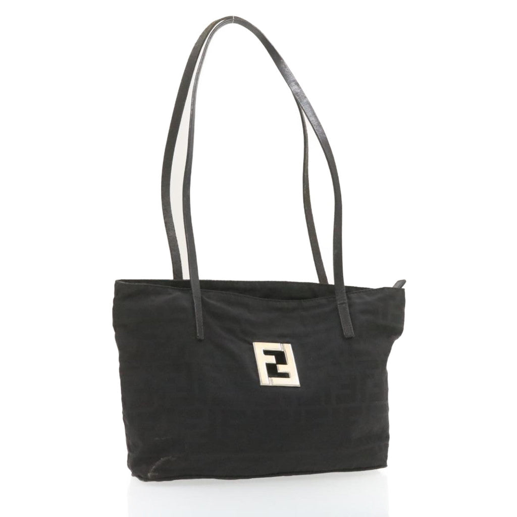 FENDI Zucca Canvas Tote Bag Black  rd1651