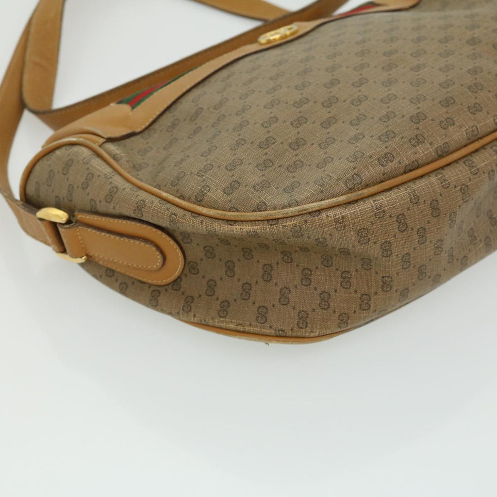 GUCCI Micro GG Canvas Shoulder Bag Brown 001580918  rd2931