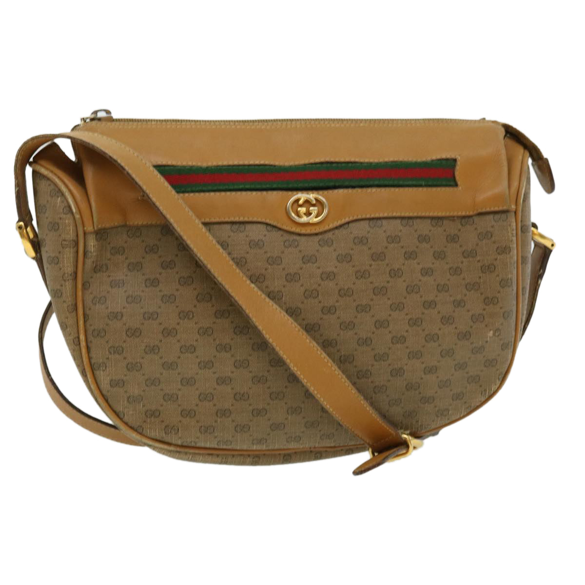 GUCCI Micro GG Canvas Shoulder Bag Brown 001580918  rd2931