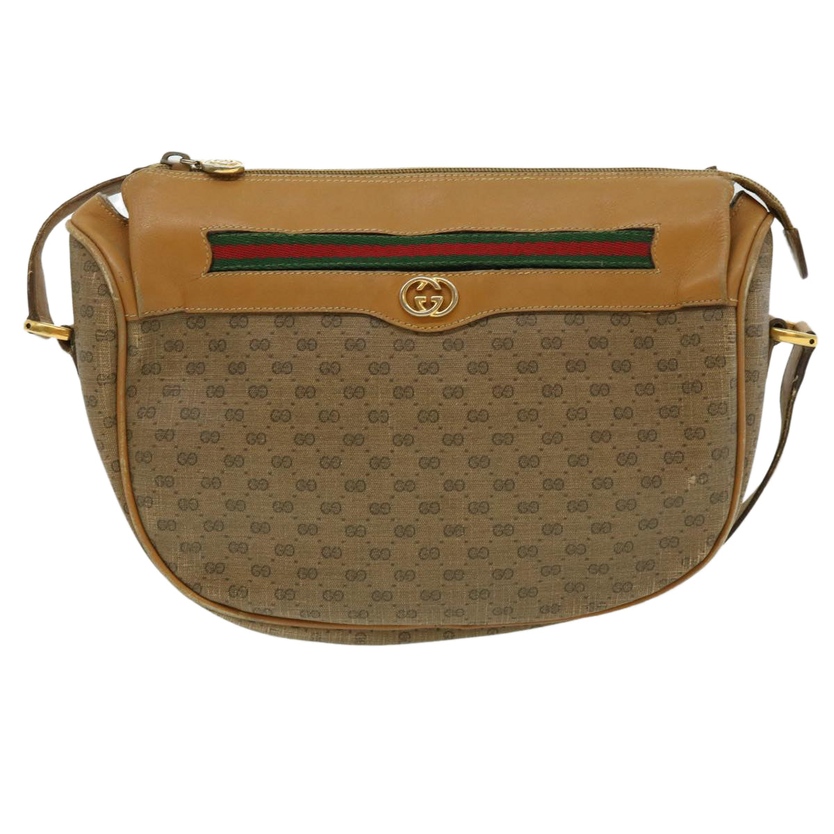 GUCCI Micro GG Canvas Shoulder Bag Brown 001580918  rd2931