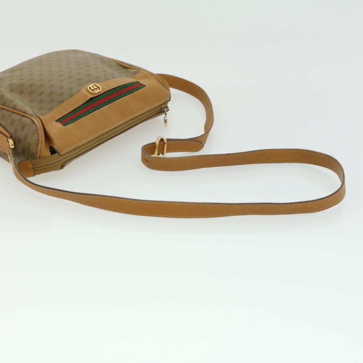 GUCCI Micro GG Canvas Shoulder Bag Brown 001580918  rd2931