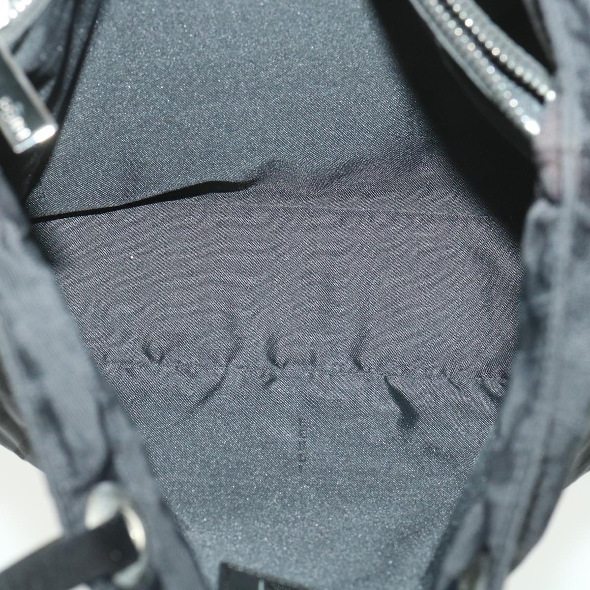 FENDI Zucca Canvas Shoulder Bag Nylon Black  rd4348