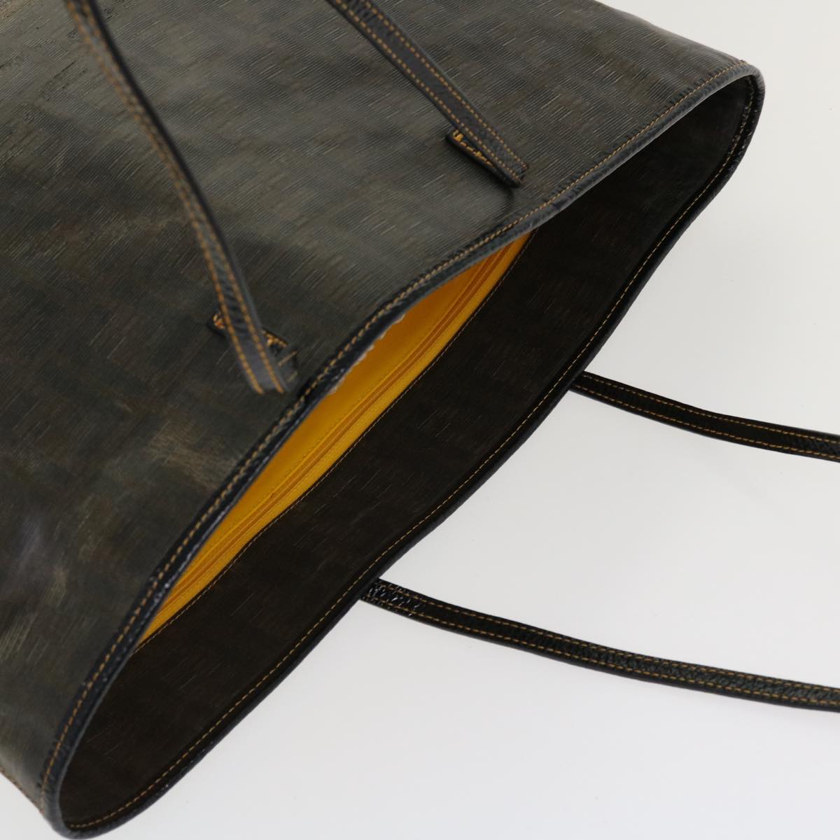 FENDI Zucca Canvas Tote Bag Coated Canvas Brown Yellow  rd4550