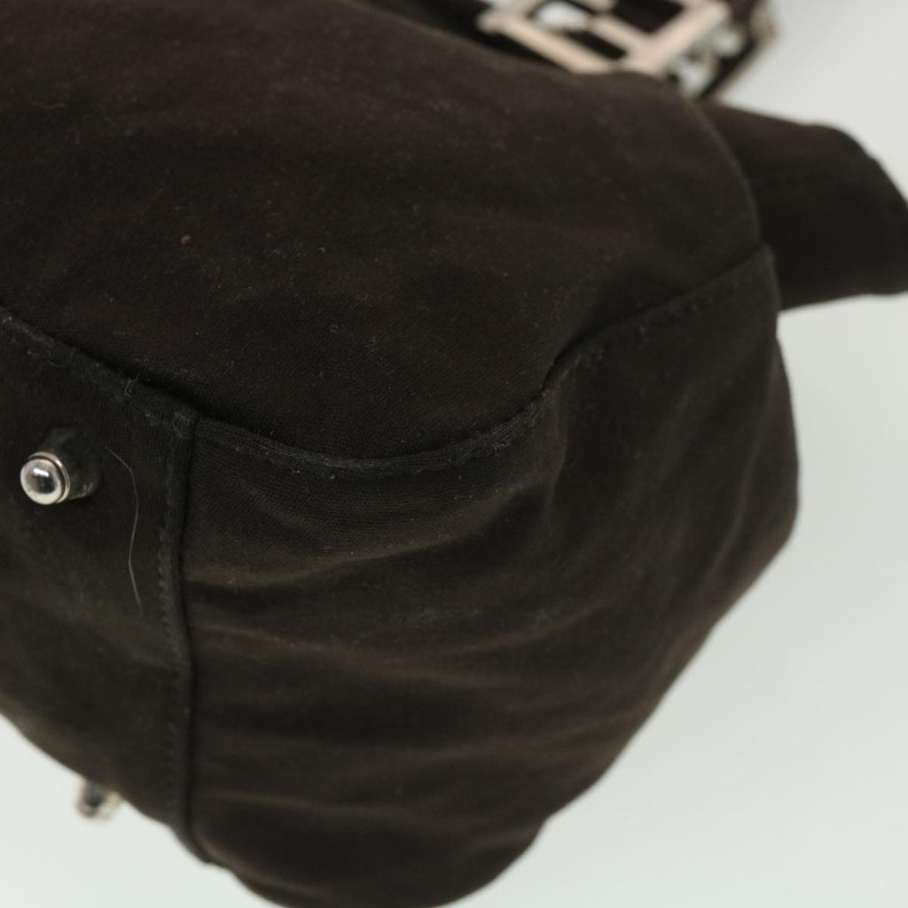 FENDI Hand Bag Nylon Brown  rd4558