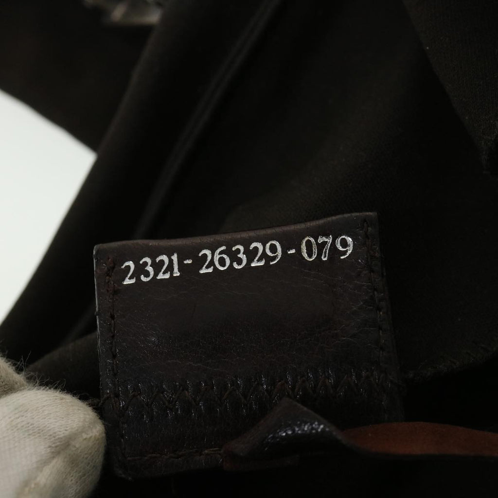 FENDI Hand Bag Nylon Brown  rd4558