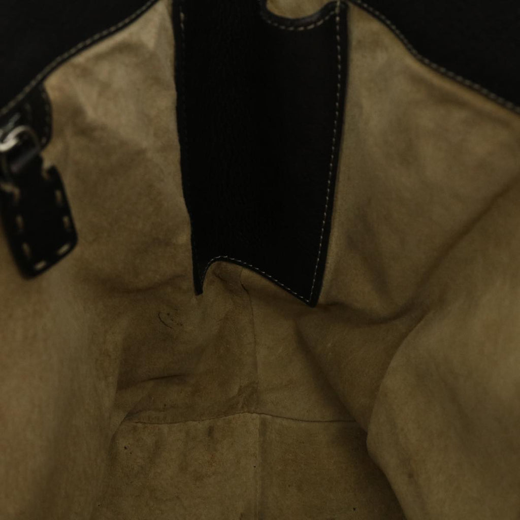 FENDI Tote Bag Leather Brown  rd4683