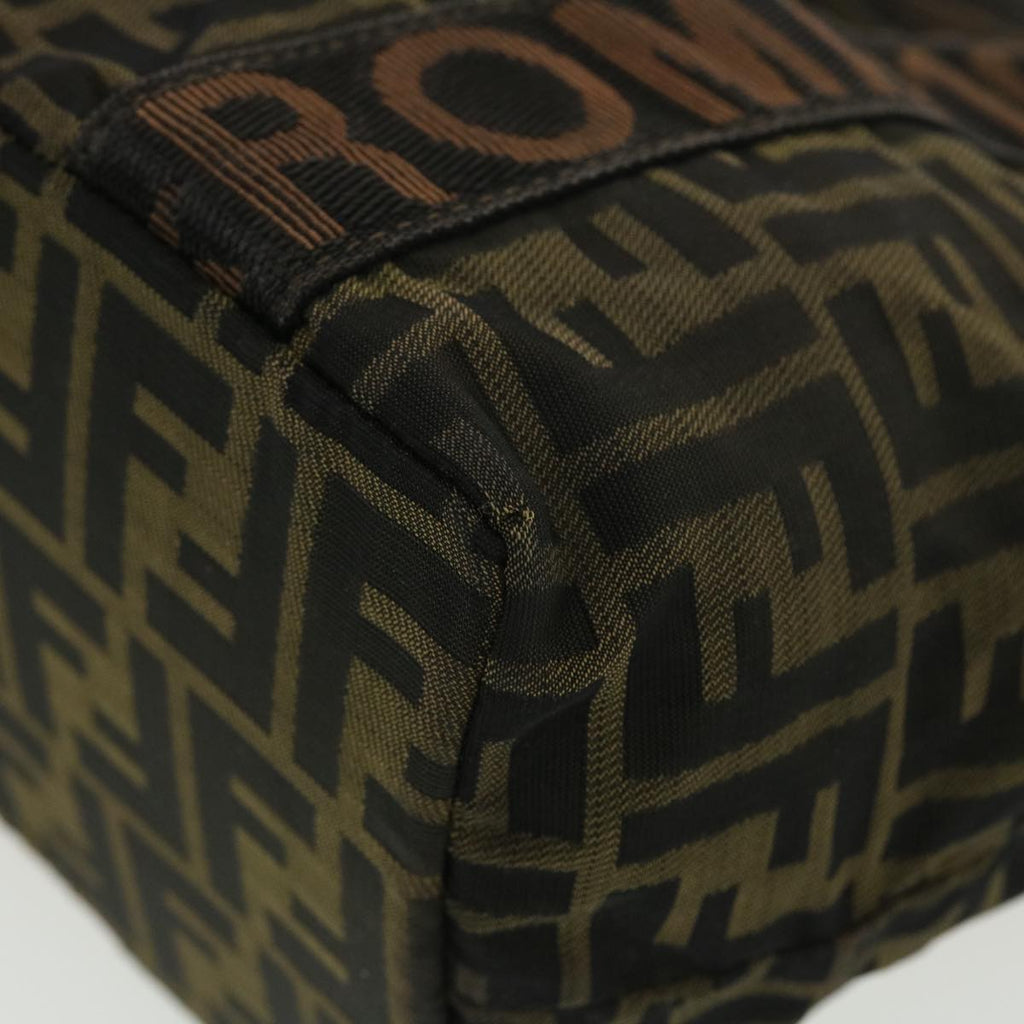 FENDI Zucca Canvas Hand Bag Black Brown  rd4762