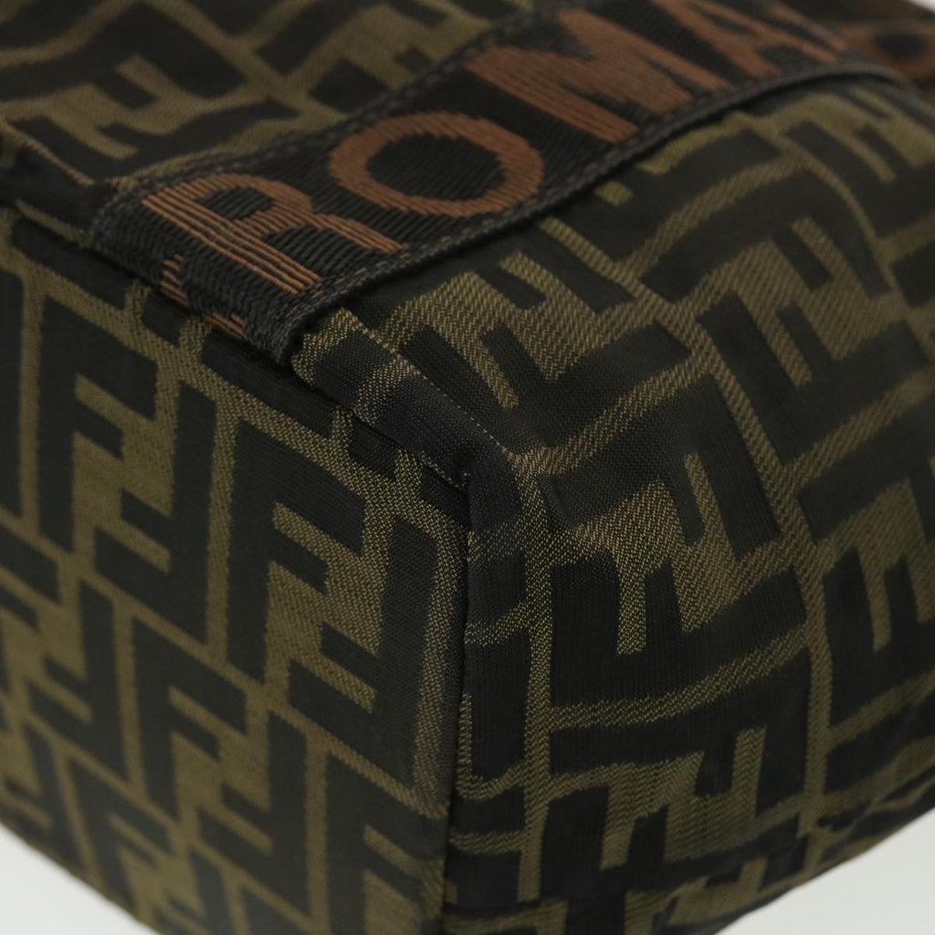 FENDI Zucca Canvas Hand Bag Black Brown  rd4762