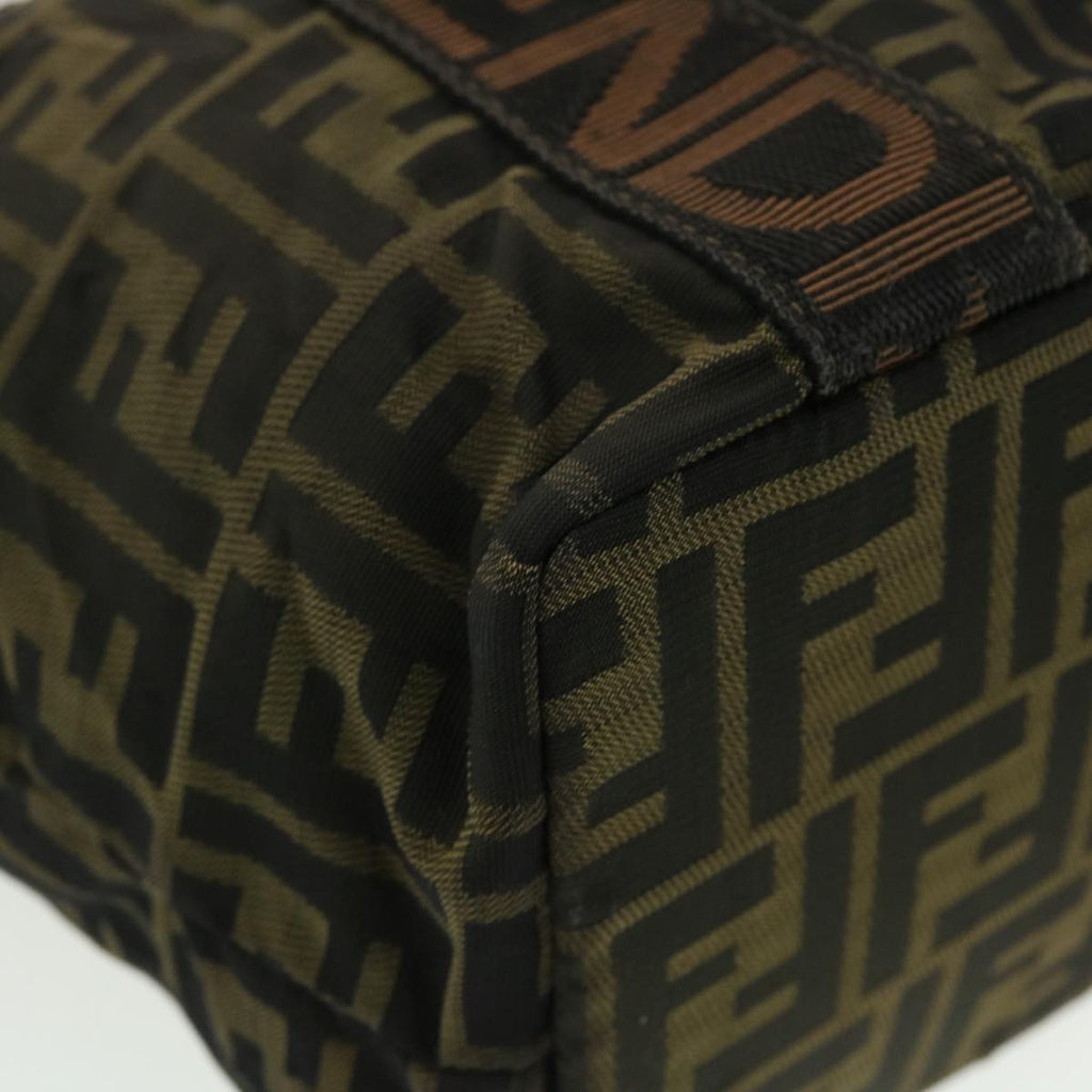 FENDI Zucca Canvas Hand Bag Black Brown  rd4762