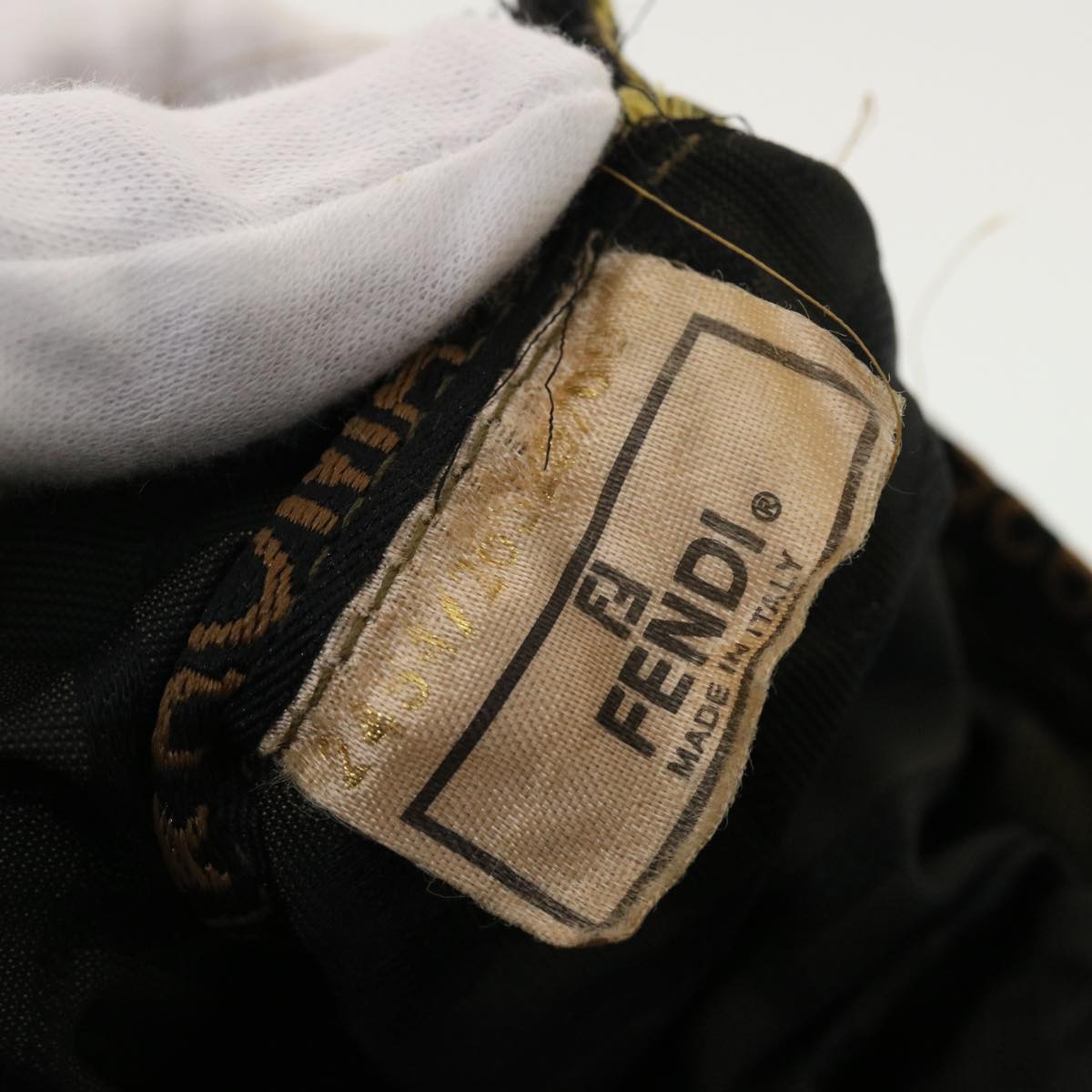 FENDI Zucca Canvas Hand Bag Black Brown  rd4762