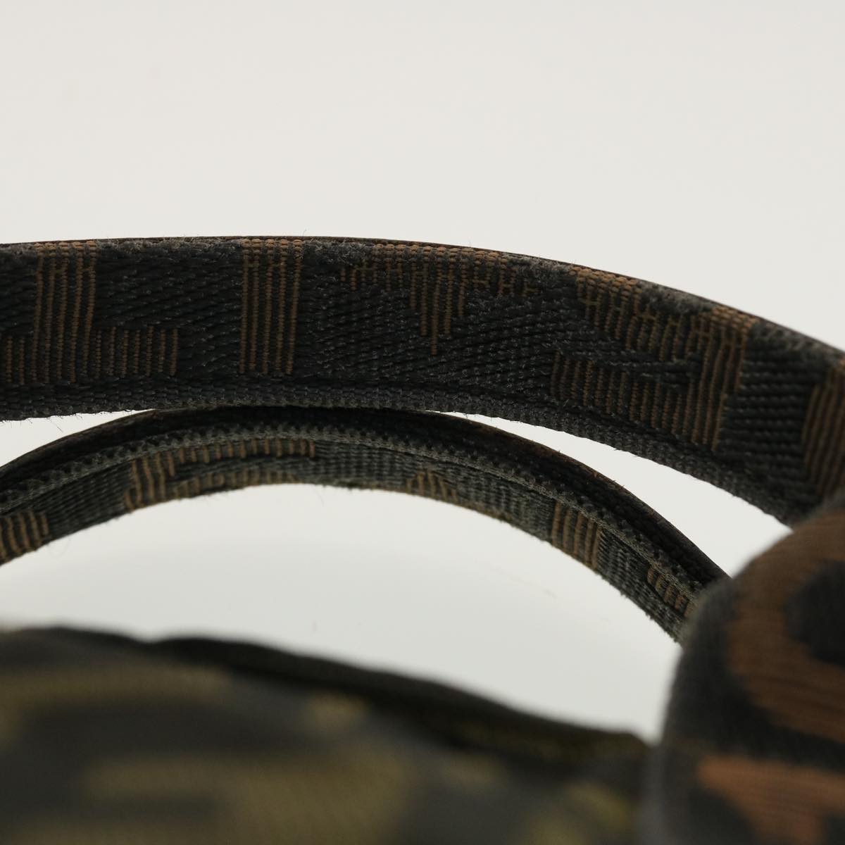 FENDI Zucca Canvas Hand Bag Black Brown  rd4762