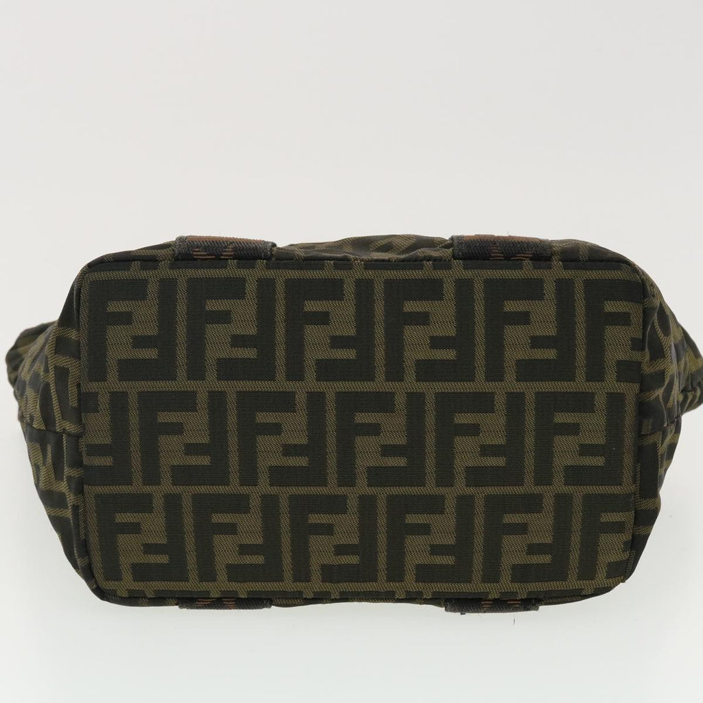 FENDI Zucca Canvas Hand Bag Black Brown  rd4762