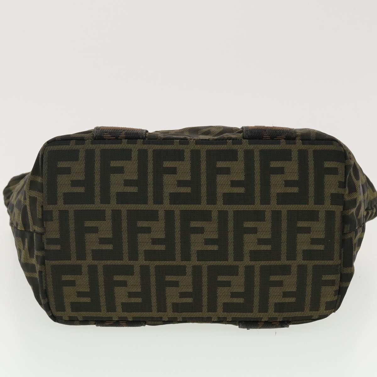FENDI Zucca Canvas Hand Bag Black Brown  rd4762