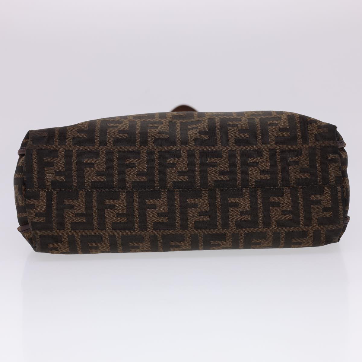 FENDI Zucca Canvas Tote Bag Nylon Brown Black  rd4786