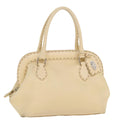 FENDI Celeria Hand Bag Leather Beige  rd4791
