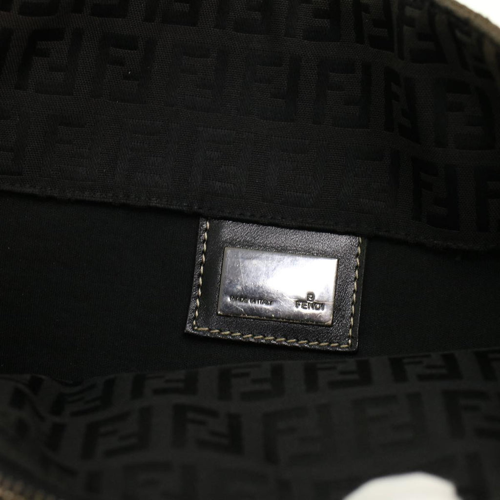 FENDI Zucchino Canvas Tote Bag Black 32028BH019028  rd5035