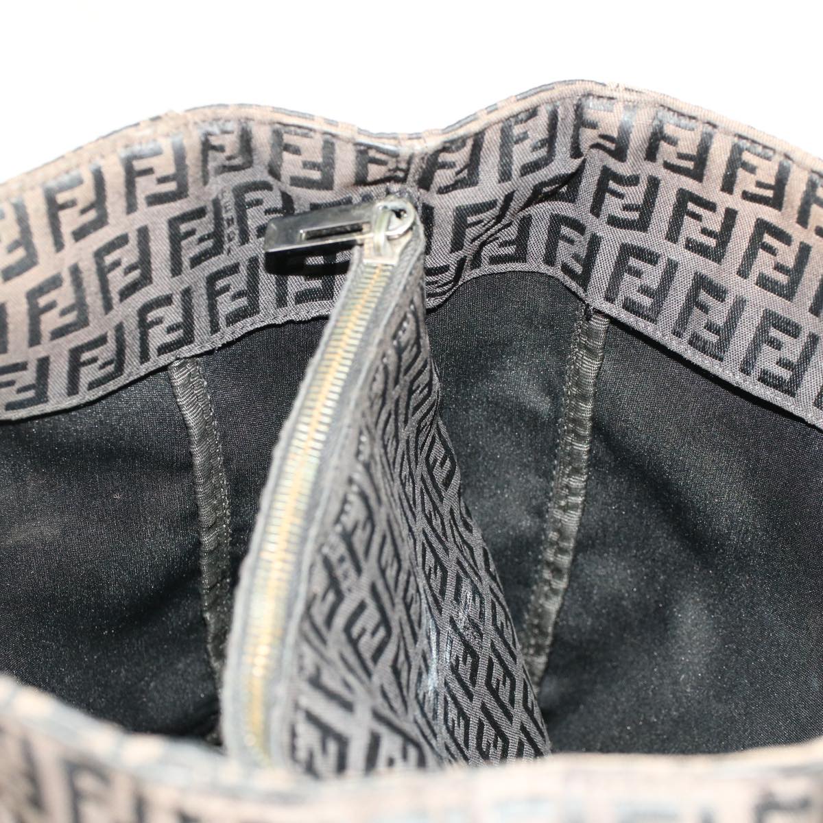 FENDI Zucchino Canvas Tote Bag Black 32028BH019028  rd5035