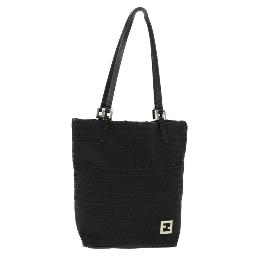FENDI Zucchino Canvas Tote Bag Black 2415-8BH051-029  rd5147