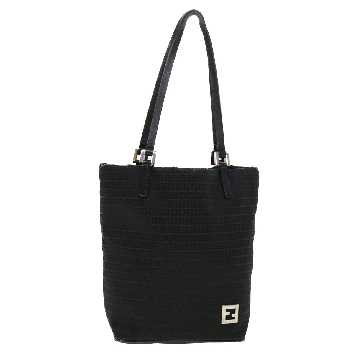 FENDI Zucchino Canvas Tote Bag Black 2415-8BH051-029  rd5147