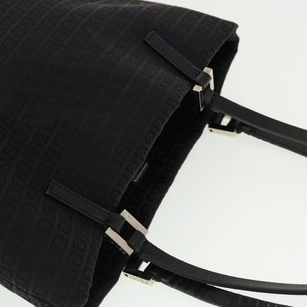 FENDI Zucchino Canvas Tote Bag Black 2415-8BH051-029  rd5147