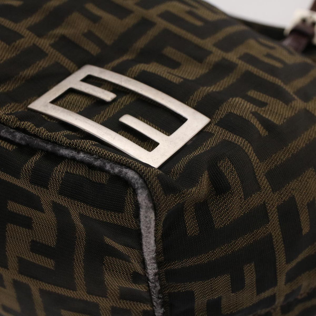 FENDI Zucca Canvas Hand Bag Black Brown 2220-26635-98  rd5177