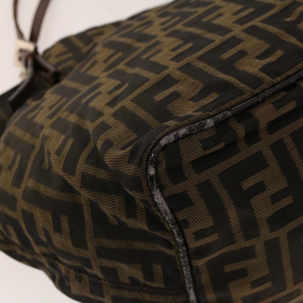 FENDI Zucca Canvas Hand Bag Black Brown 2220-26635-98  rd5177