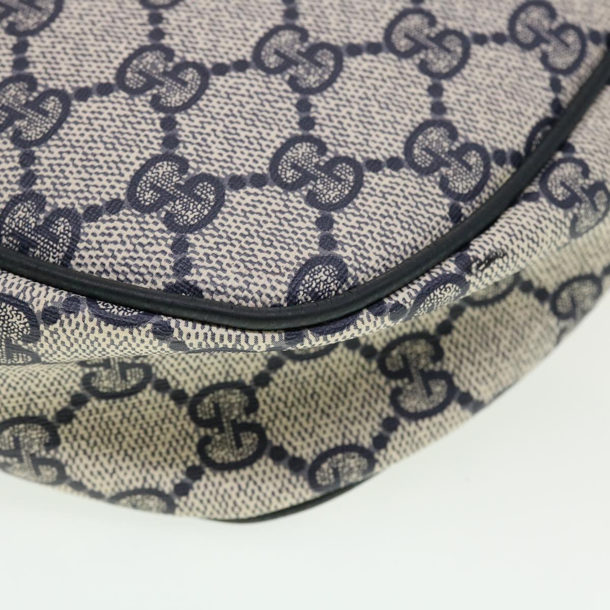 GUCCI GG Canvas Sherry Line Clutch Bag Gray Red Navy 89.01.034  rd5207