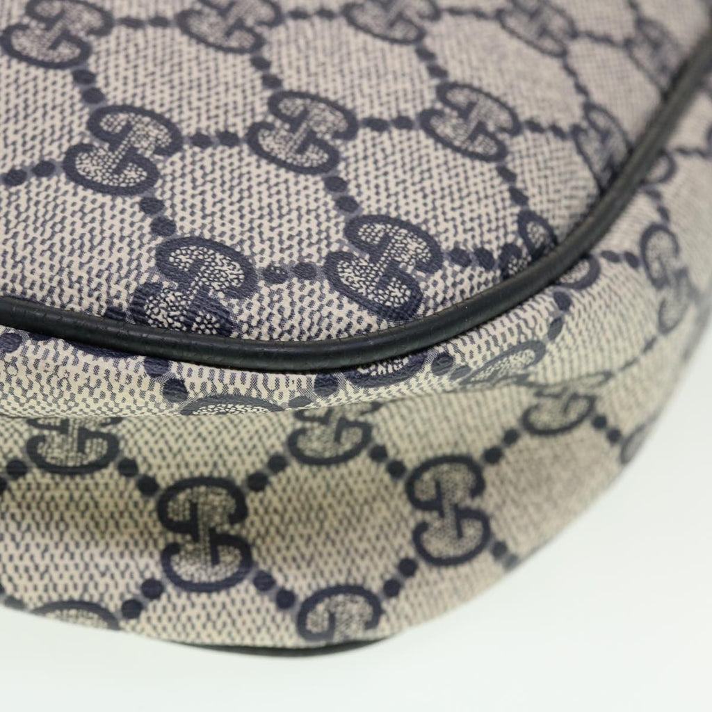 GUCCI GG Canvas Sherry Line Clutch Bag Gray Red Navy 89.01.034  rd5207