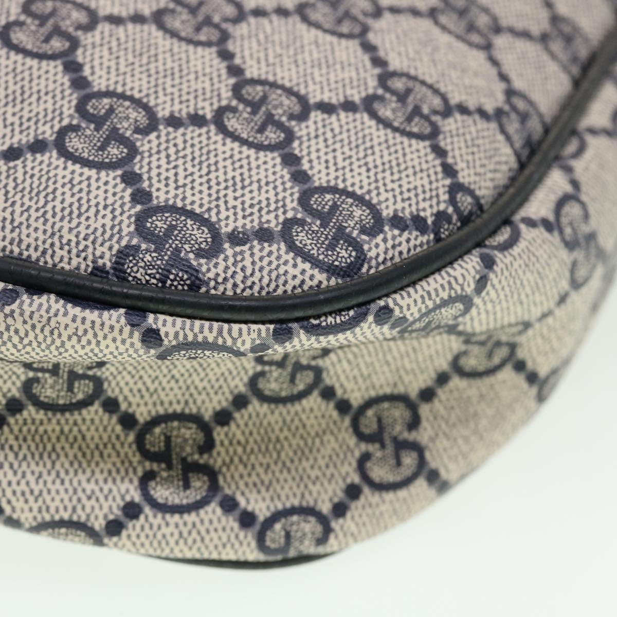 GUCCI GG Canvas Sherry Line Clutch Bag Gray Red Navy 89.01.034  rd5207