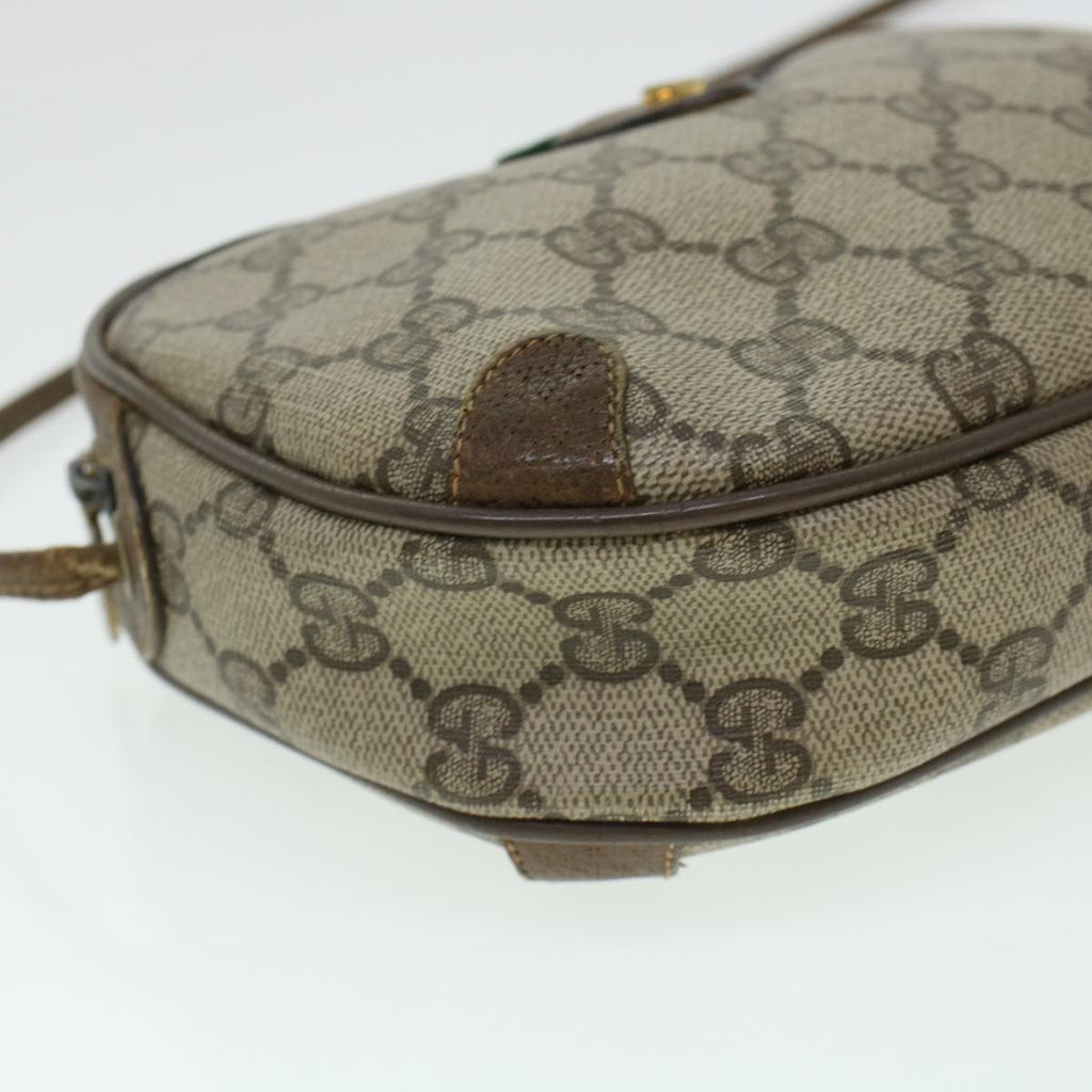 GUCCI GG Canvas Web Sherry Line Shoulder Bag Beige Red 89.02.066  rd5250