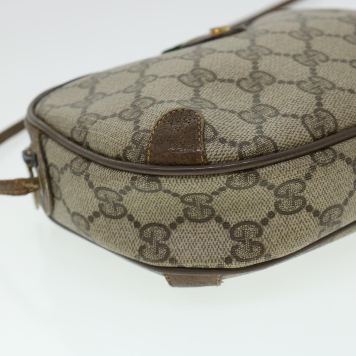 GUCCI GG Canvas Web Sherry Line Shoulder Bag Beige Red 89.02.066  rd5250