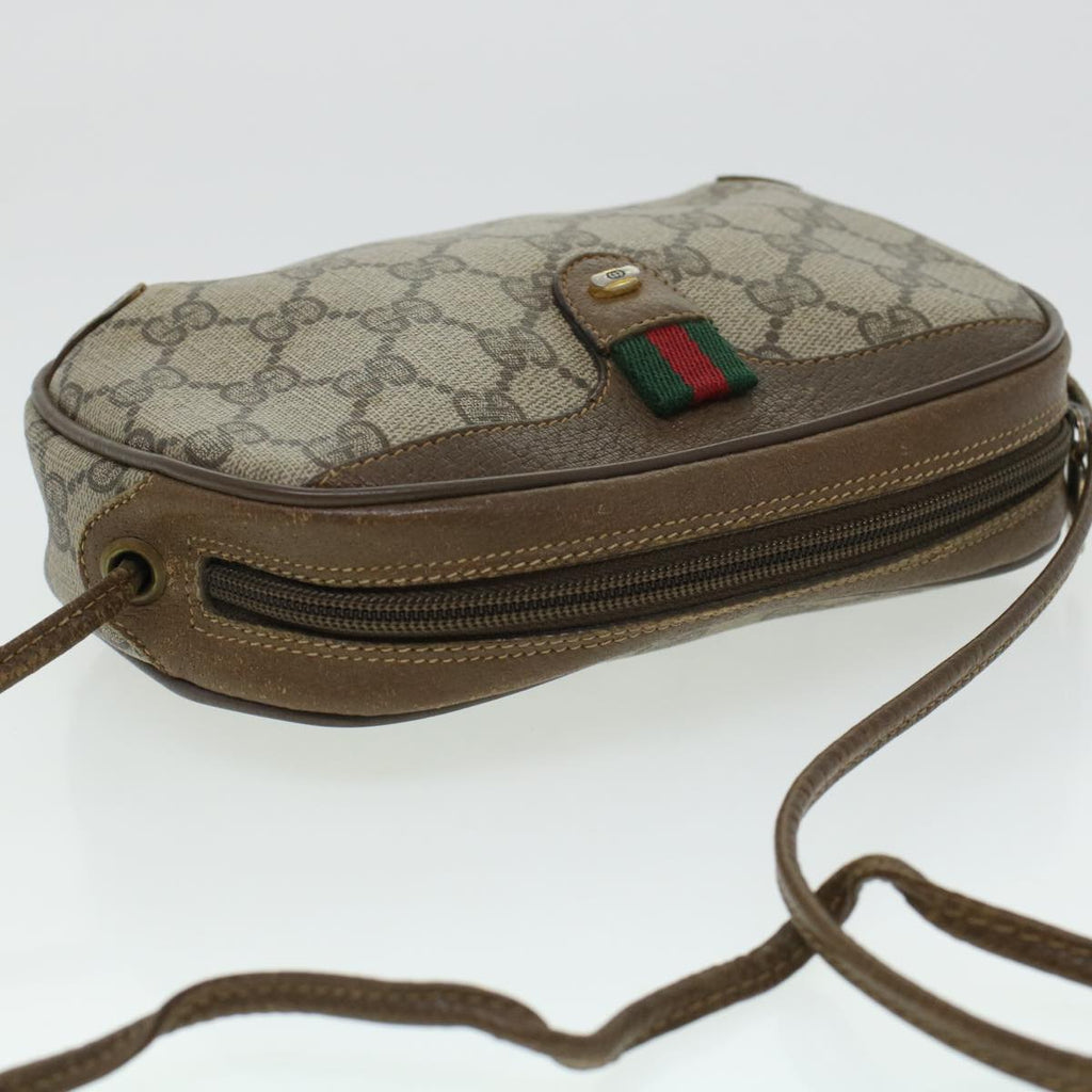 GUCCI GG Canvas Web Sherry Line Shoulder Bag Beige Red 89.02.066  rd5250