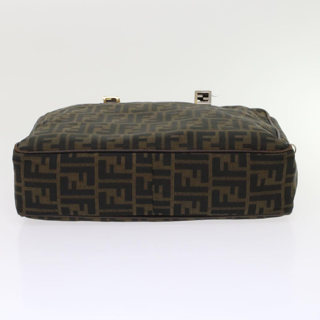 FENDI Zucca Canvas Hand Bag Black Brown  rd5604