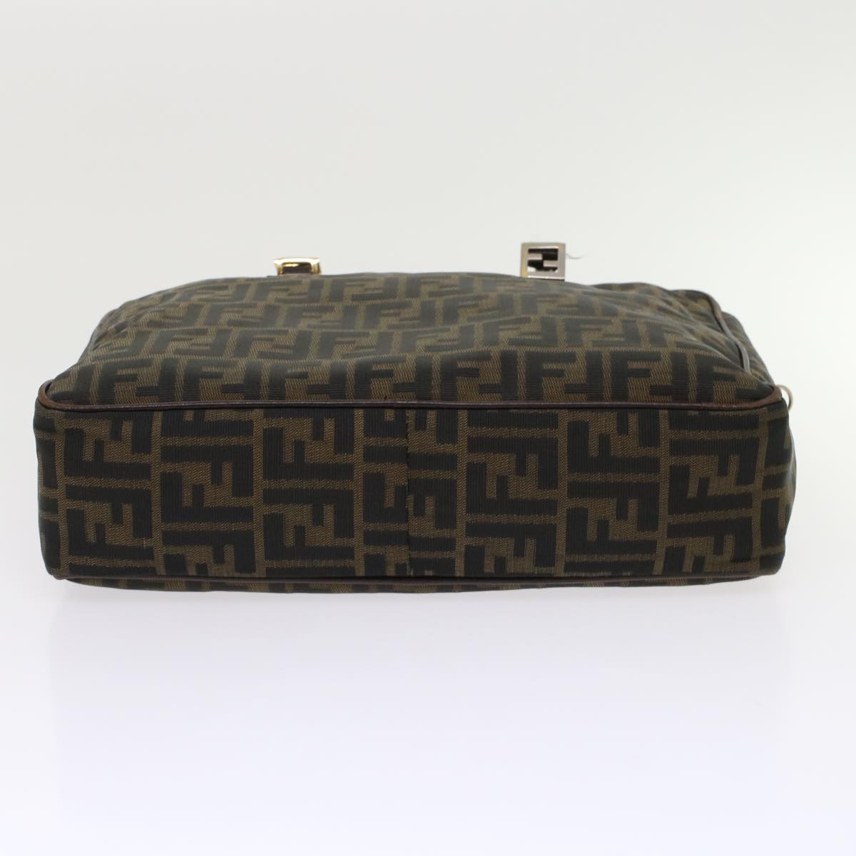 FENDI Zucca Canvas Hand Bag Black Brown  rd5604