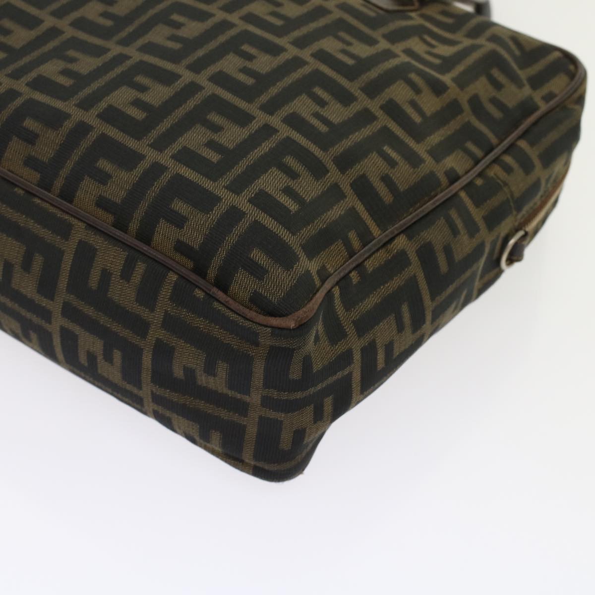 FENDI Zucca Canvas Hand Bag Black Brown  rd5604