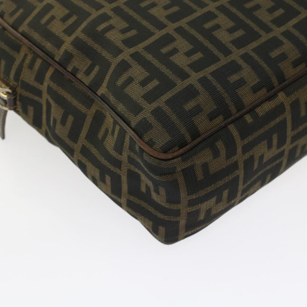 FENDI Zucca Canvas Hand Bag Black Brown  rd5604
