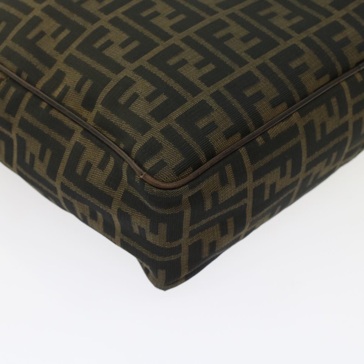 FENDI Zucca Canvas Hand Bag Black Brown  rd5604
