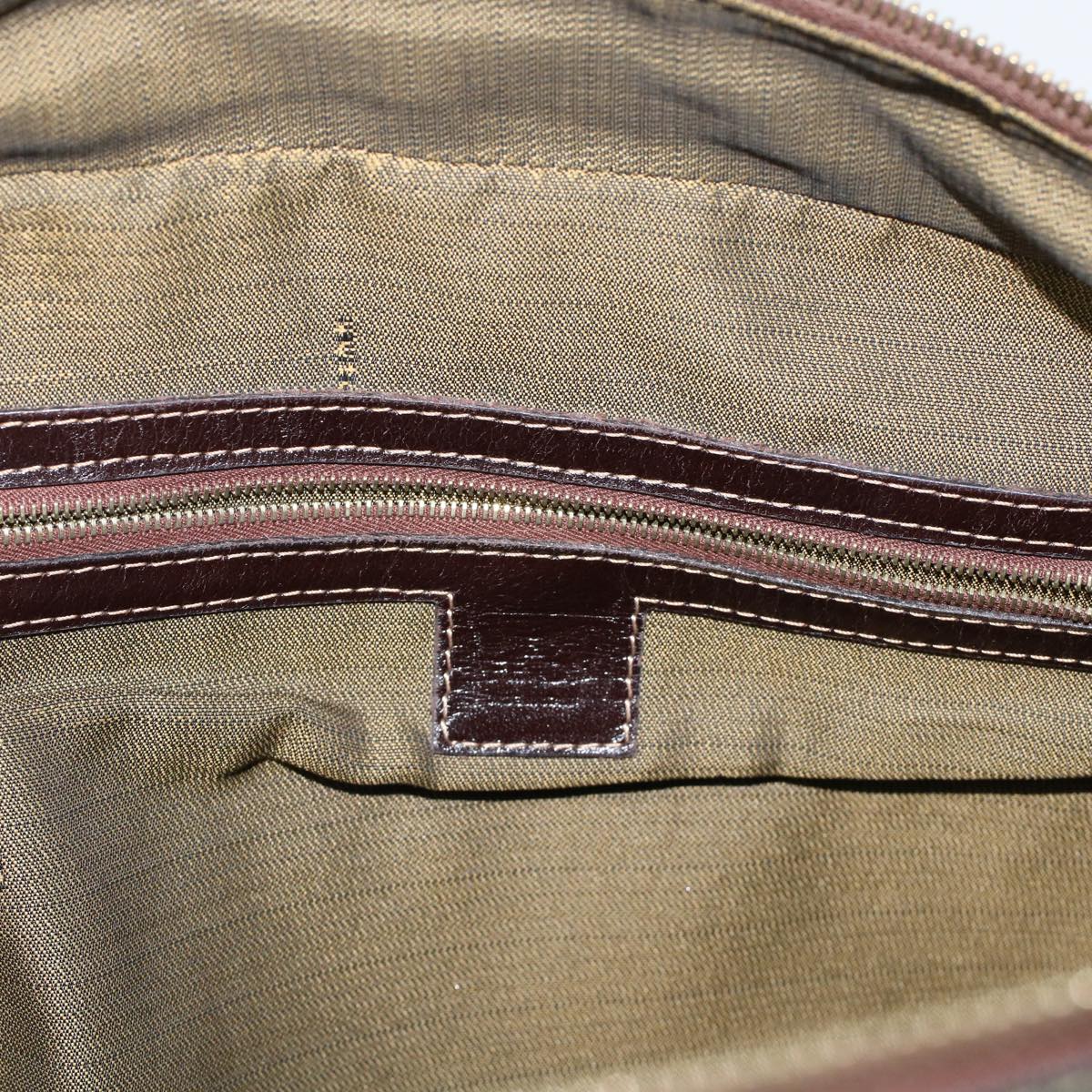 FENDI Zucca Canvas Hand Bag Black Brown  rd5604