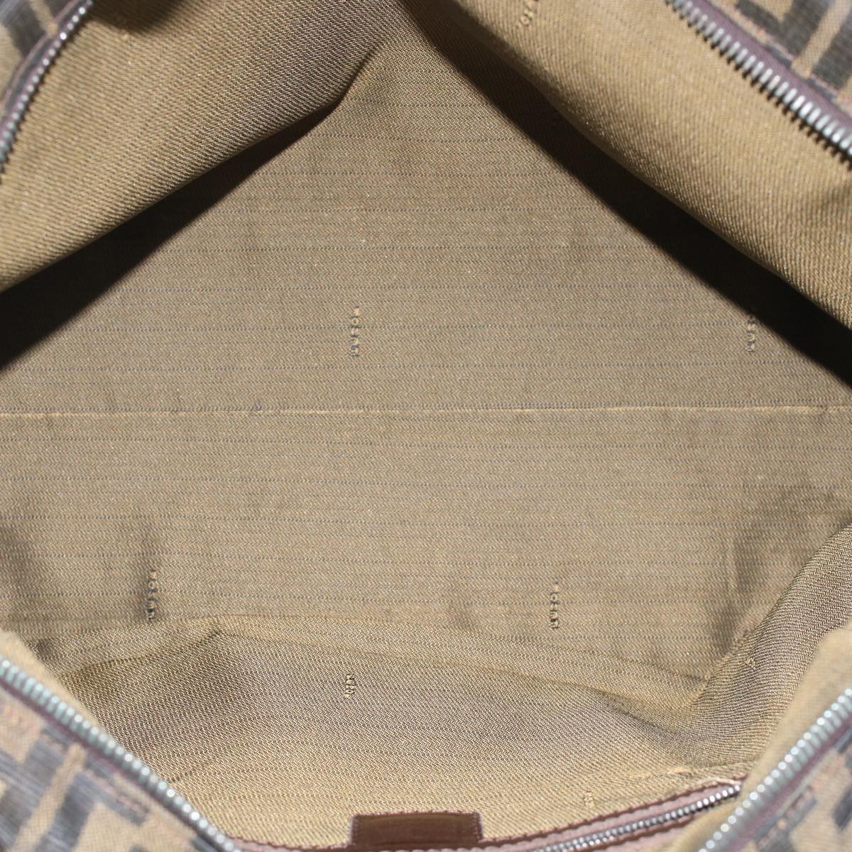 FENDI Zucca Canvas Hand Bag 2way Black Brown  rd5605