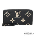 LOUIS VUITTON Bicolor Monogram Emplant Zippy Wallet purse Zip Around